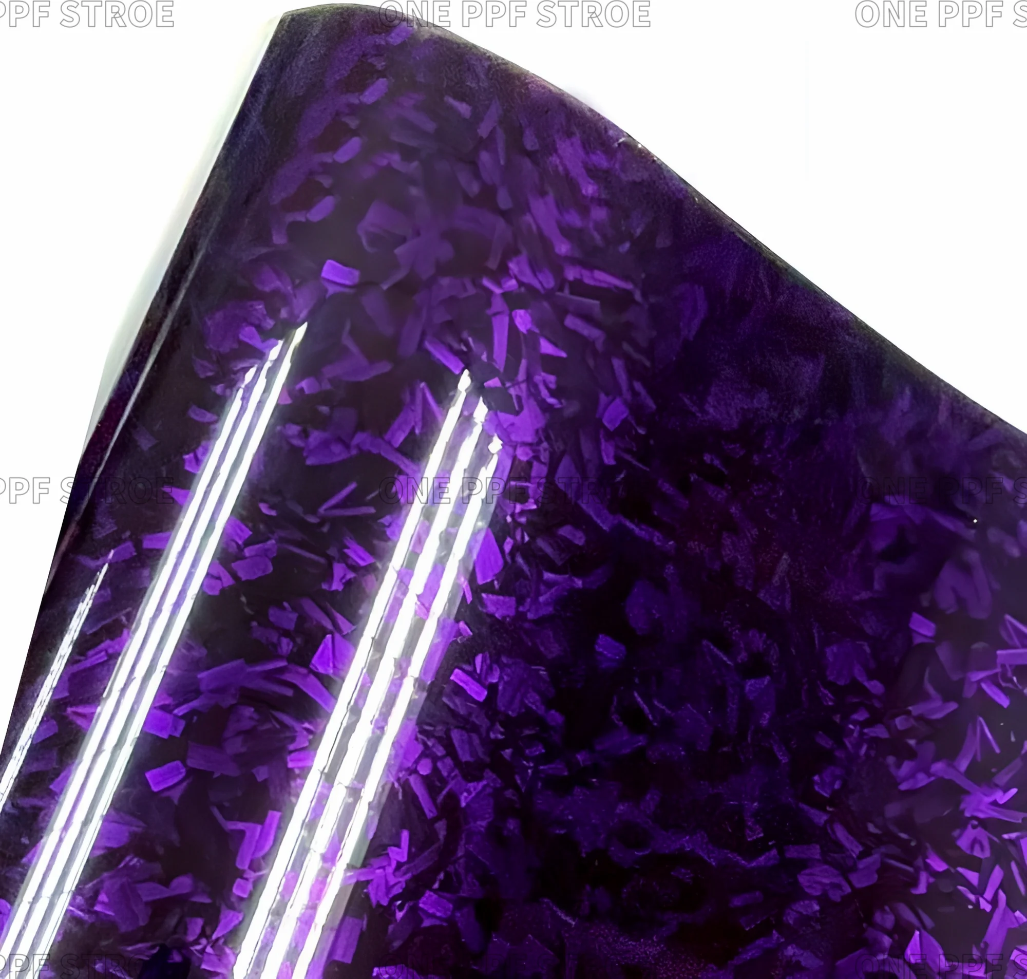 Carbon Fiber Film Glossy Purple Car Body Film Forged Carbon Vinyl Wrap Film Self Adhesive Decal Sticker for Car Accessories