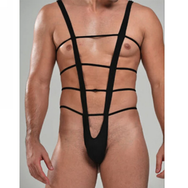 DEKA Mens Swimwear Deep V Neck Monokini One-Piece Bathing Suit Swimsuit for Man Solid Color Bodysuit Mankini  Swimming Beach Wea