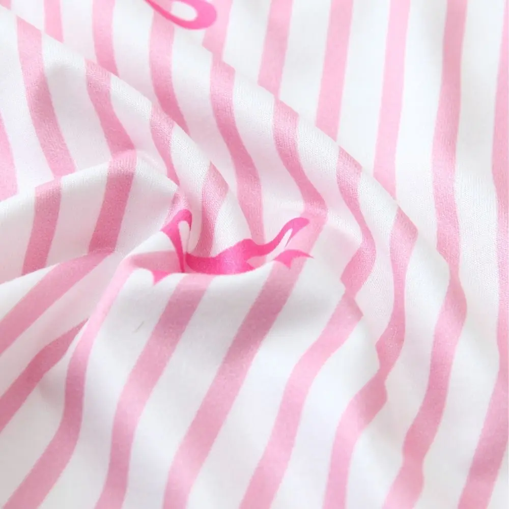 Mode Streifen Bogen Pyjamas Set Lose Beiläufige Lange Ärmel Pyjamas Hause Tragen Koreanischen Stil Zwei Stück Nachtwäsche Hause