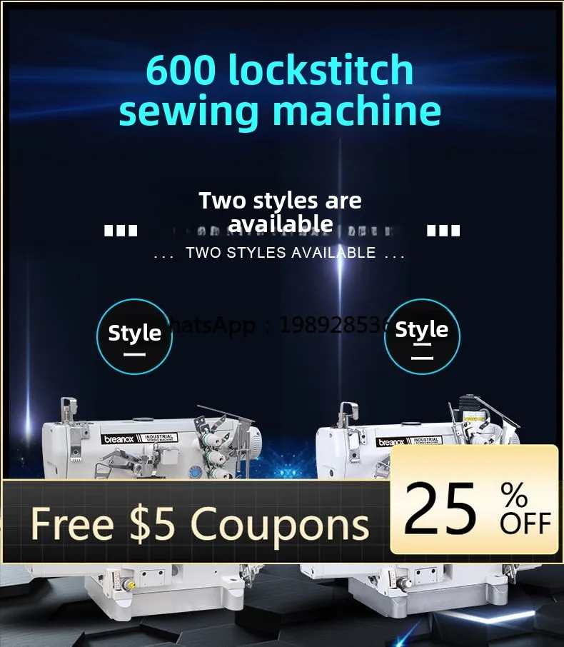 

Three-Needle Five-Thread Serger Small Square Head Automatic Thread Trimmer Two-Needle Four-Thread Industrial Sewing Machine