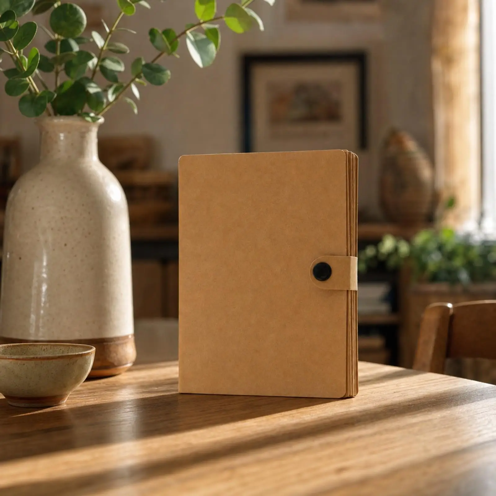 Photo Album for Large Photos 4x6 Expandable Kraft Paper Tabletop Display Book