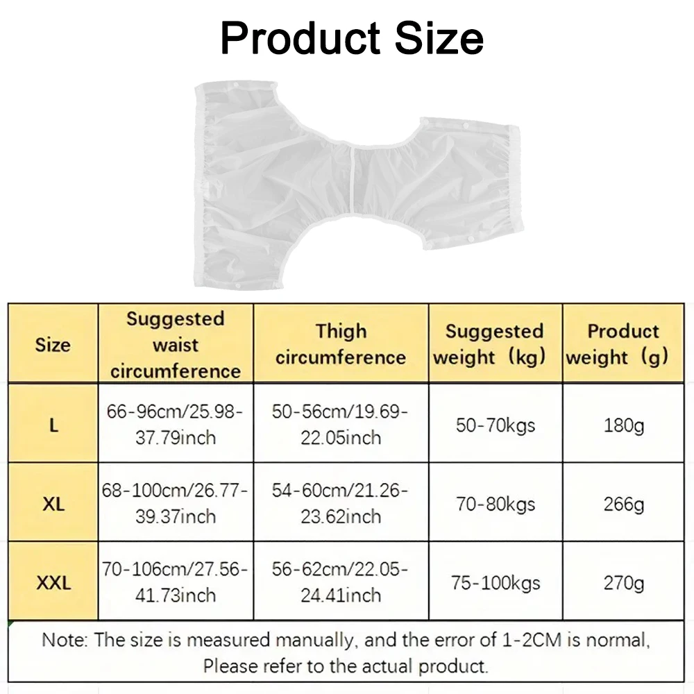 Biodegradable Reusable Adult Diaper Pant - Frosted Waterproof Buttons | Single Layer, Two Side Snap on TPU Fabric Adult Diapers