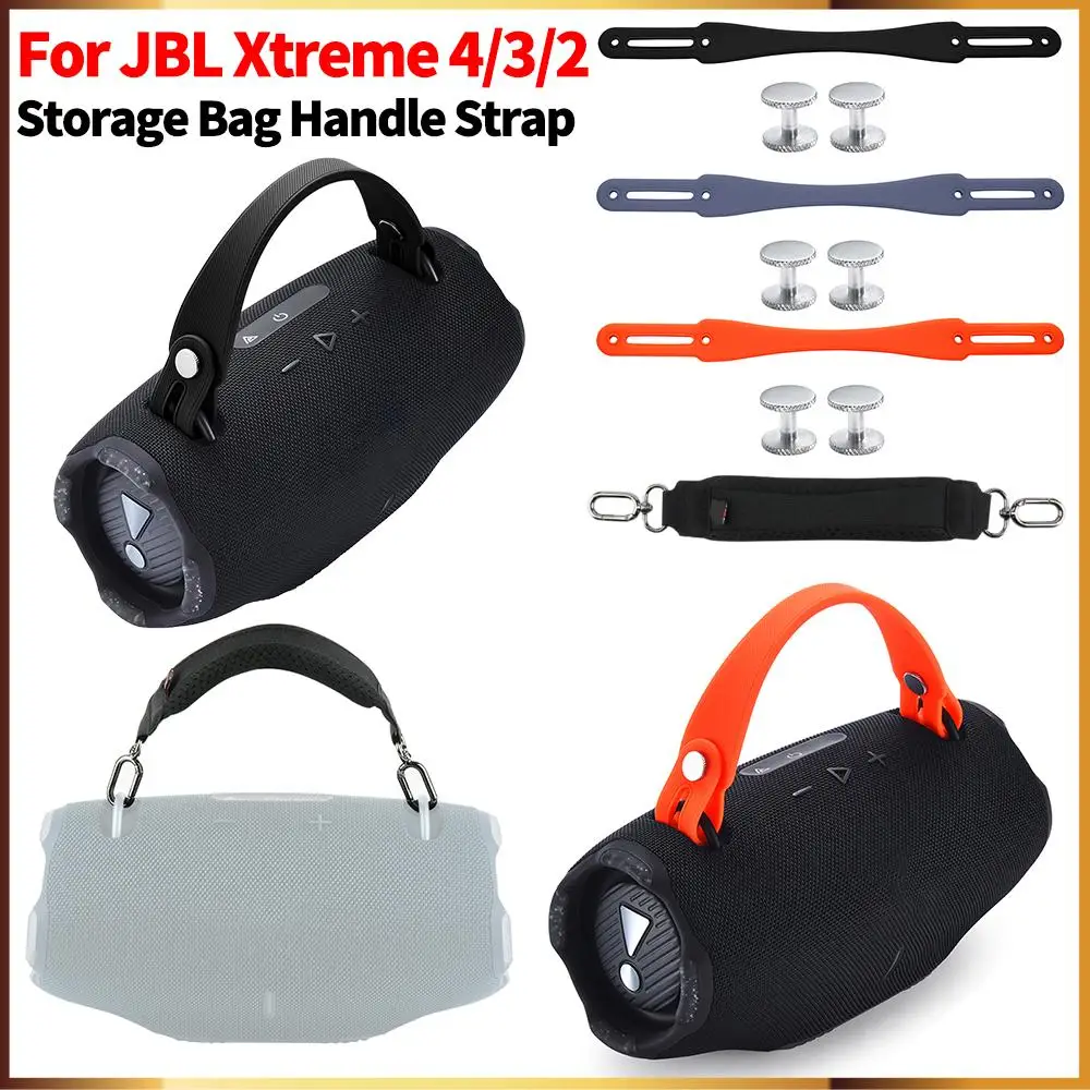 

For JBL Xtreme 4 Portable BT Speaker Silicone Detachable Speaker Grip Tape with 2 Pair Screws Speaker Handle Belt Outdoor Travel