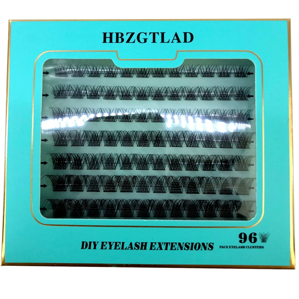 Mischen Sie 3D Fluffy Single Cluster Falsche Wimpern, vorgefertigte Volumenfächer, einzelne Wimpern, segmentierte natürliche gefälschte Wimpern für die Augenverlängerung – Detail 9