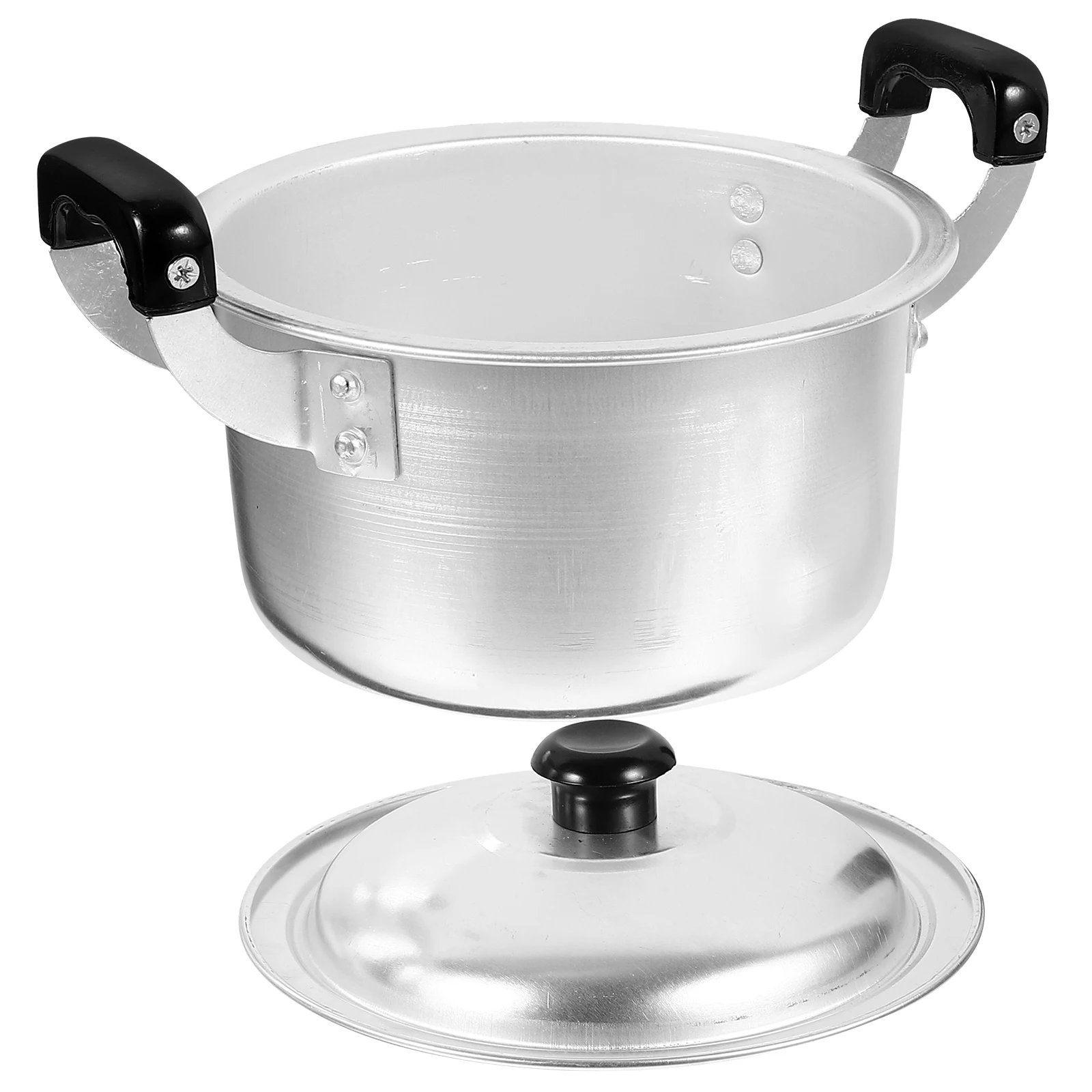 

Lightweight Aluminum Pot Small Design Noodle Soup Cooking Pot with Lid Easy Clean Fast Heating for Kitchen Use