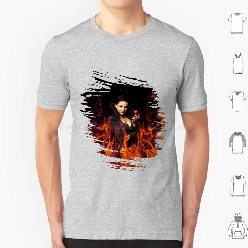 The Evil Queen-Once Upon A Time Camiseta 6xl Algodão Legal Camiseta Regina Mills Lana Parrilla Era uma vez A Rainha Mal Cisne