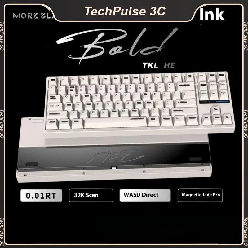 

MorkBlade Bold TKL HE Магнитный переключатель Механическая клавиатура из алюминиевого сплава Пользовательская игровая клавиатура 8000 Гц RT0.01 мм Аксессуары для ПК