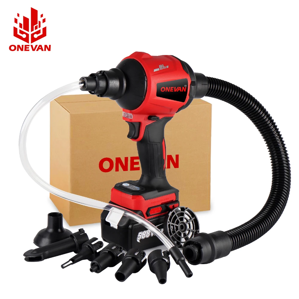 ​ONEVAN 1500W Electric Inflatable Air Blower Cordless Leaf Dust Blowing Desk Computer Cleaner Power Tool For Makita 18V Battery