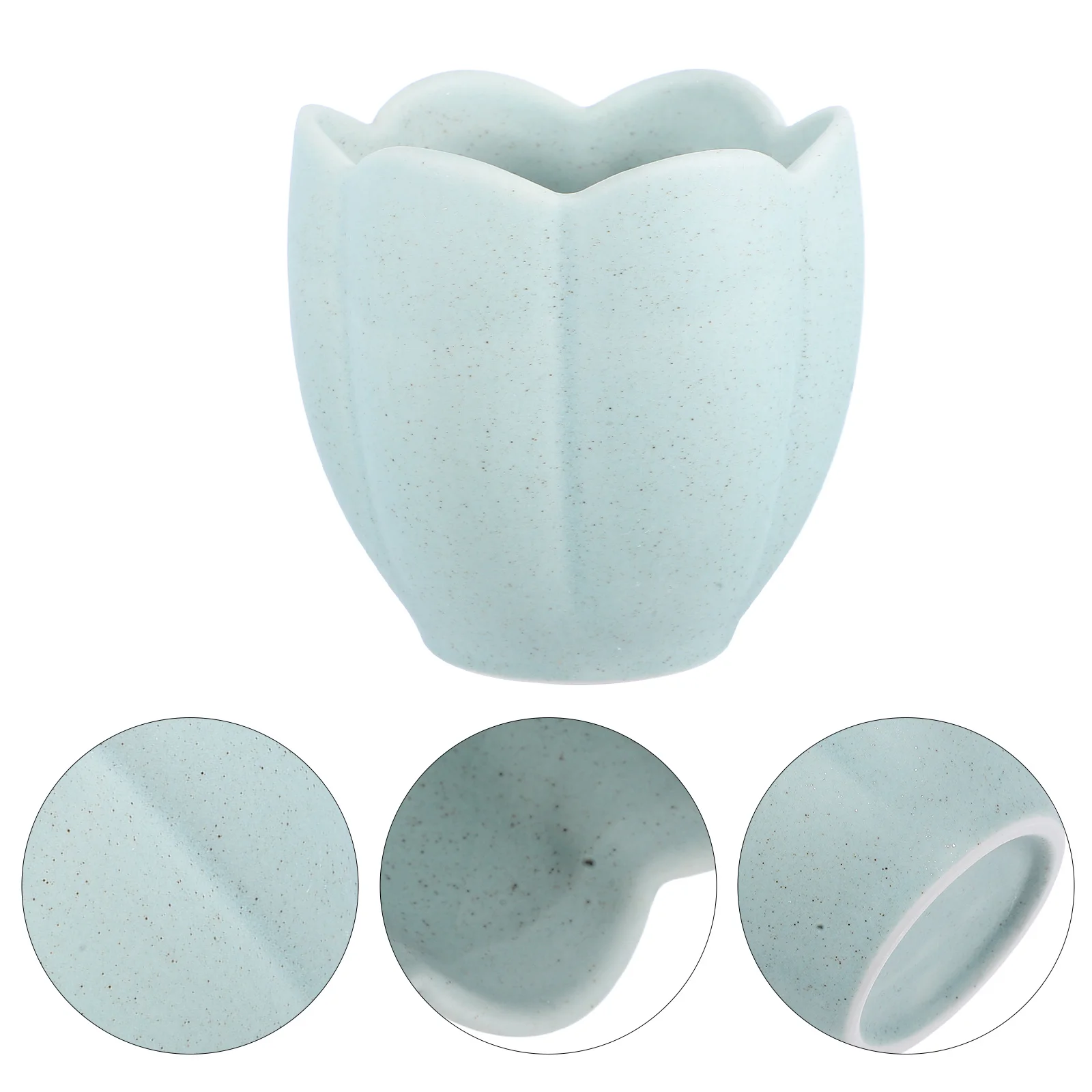 

Tulip-Shaped Ceramic Holder Empty Aromatherapy Cup for Tea Lights Wedding Banquets Table Centerpiece Tealight Holders