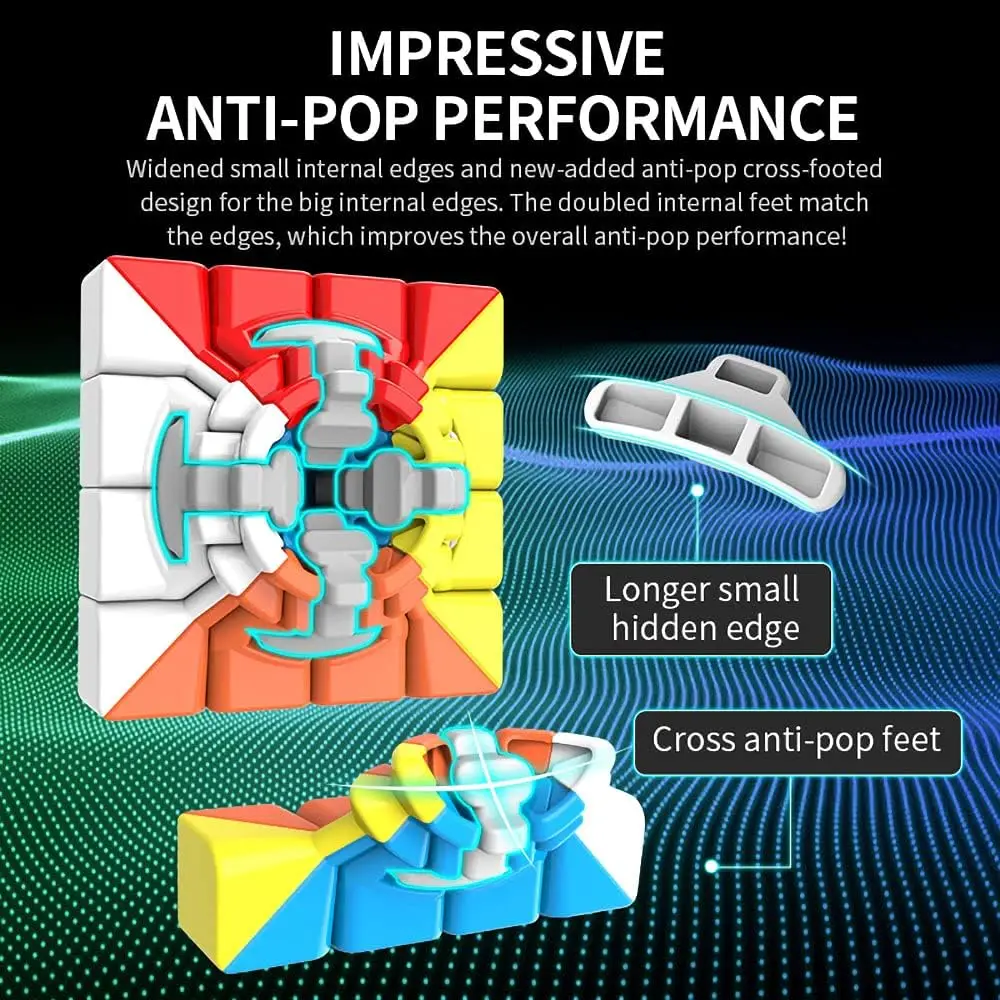 Moyu Meilong M Magnetic 4 M 4x4x4 Magnetyczna magiczna kostka profesjonalna 4x4 Gładka kostka prędkości bez naklejek Trwałe puzzle 3D Zabawki