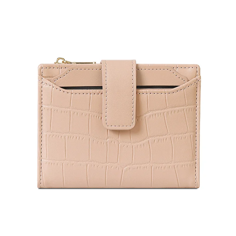 Korean Stone Pattern PU Leather Hasp Zipper Short Women Wallet Large Capacity Multi Card Slots Purse for Ladies