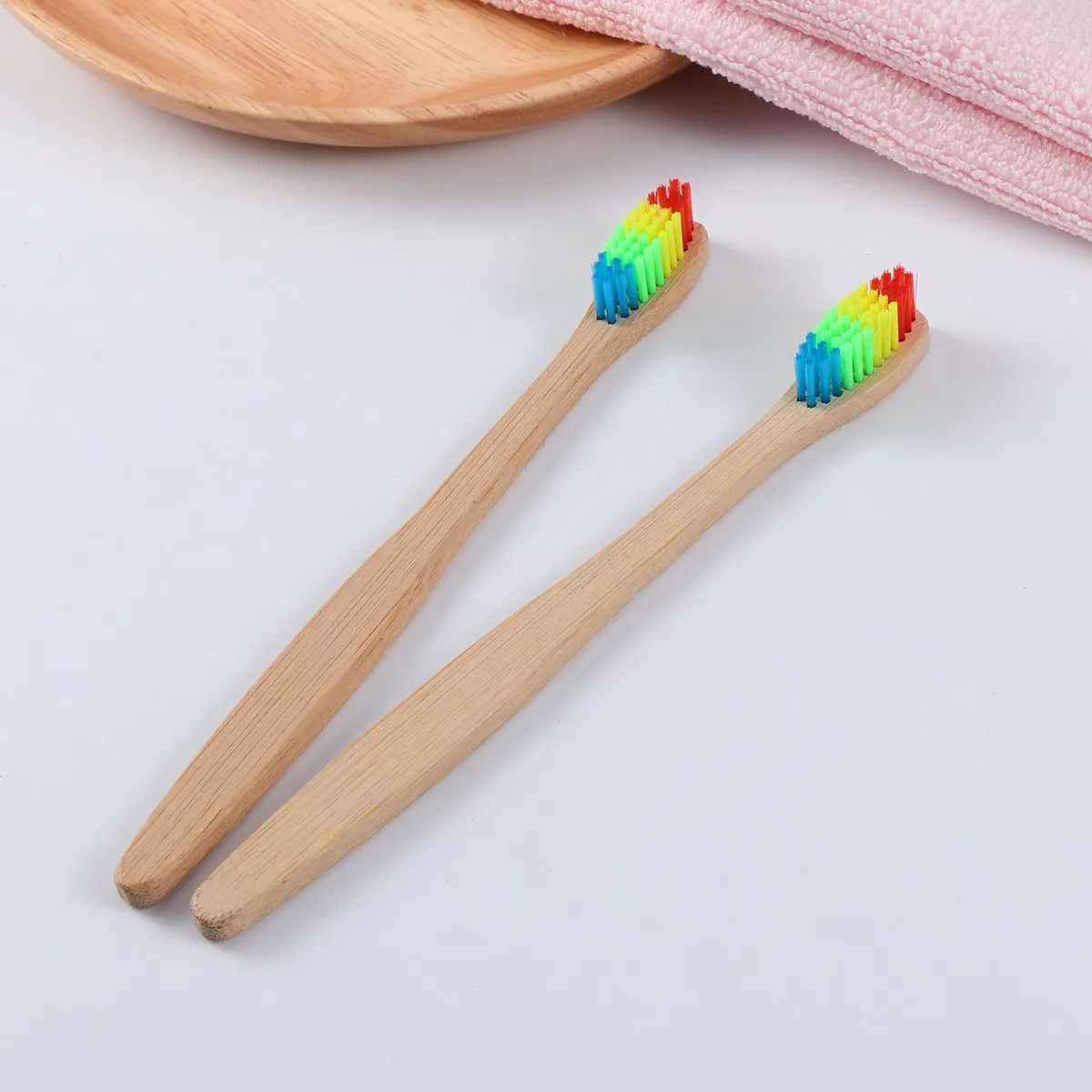 

12Pcs Wooden Toothbrush Bamboo Handle Strong Cleansing Power Removes Stains from Coffee Tea Wine Whitens Teeth Eco