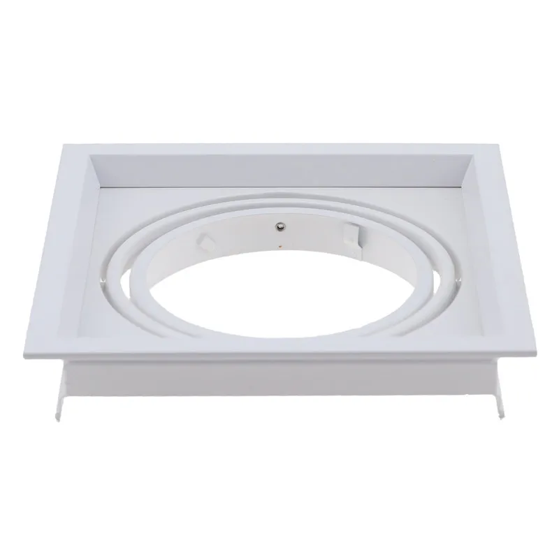 Spot lumineux carré encastrable pour le plafond, avec cadre de montage, Base MR16 GU10, fixation remplaçable, Source de lumière