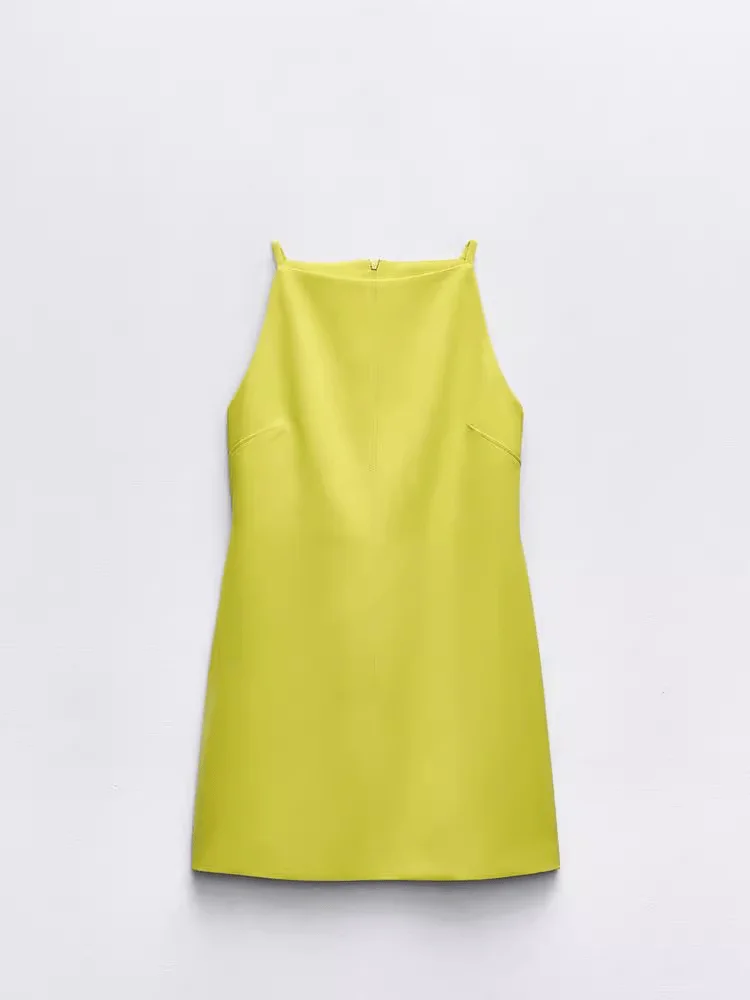 Letnia Nowość Damska Słodka i Elegancka Kamizelka Bez Rękawów z Dekoltem w Serek, Dopasowany Krój, Wysoki Stan, Linia A, Styl Koreański