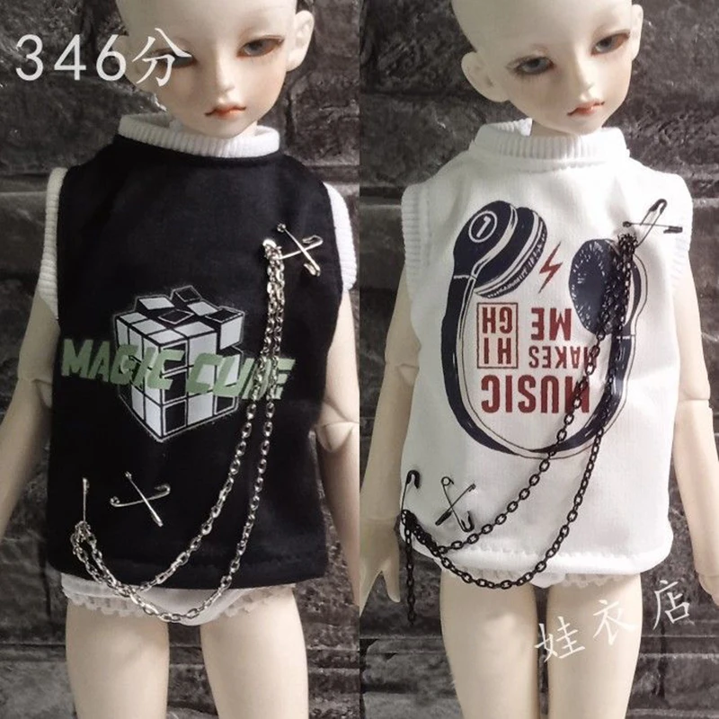 New 1/3 1/4 1/6 Doll's Clothes Tops for 60/45/30cm Male Female Bjd Doll Diy Girl Toys Dress Up Fashion Doll Accessories, No Doll