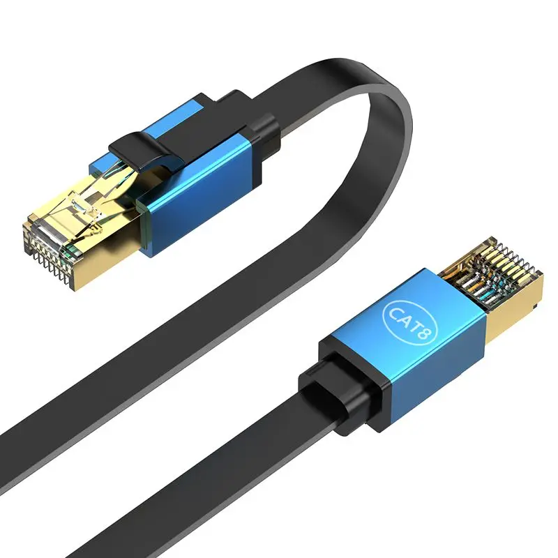 40Gbps Category 8 10G Ethernet Cable CAT8 RJ45 Male to Male Pure Copper Network Computer Router Industrial Connection Cable
