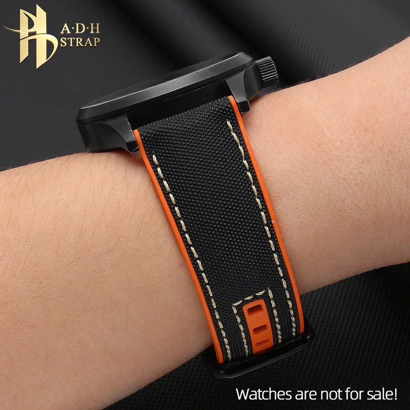 防水および耐汗性の時計ストラップ,Windows,PC用,スクラブリング,ラバーソール,アクセサリ付き,22mm,男性