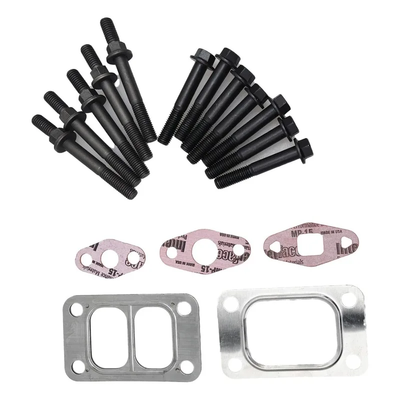 12PCS Exhaust Tube Bolts Studs with Tube Gasket Set 3944593 3944655 4891288 Fits for Cummins 5.9 6.7 Engine for Ram 2003-2019