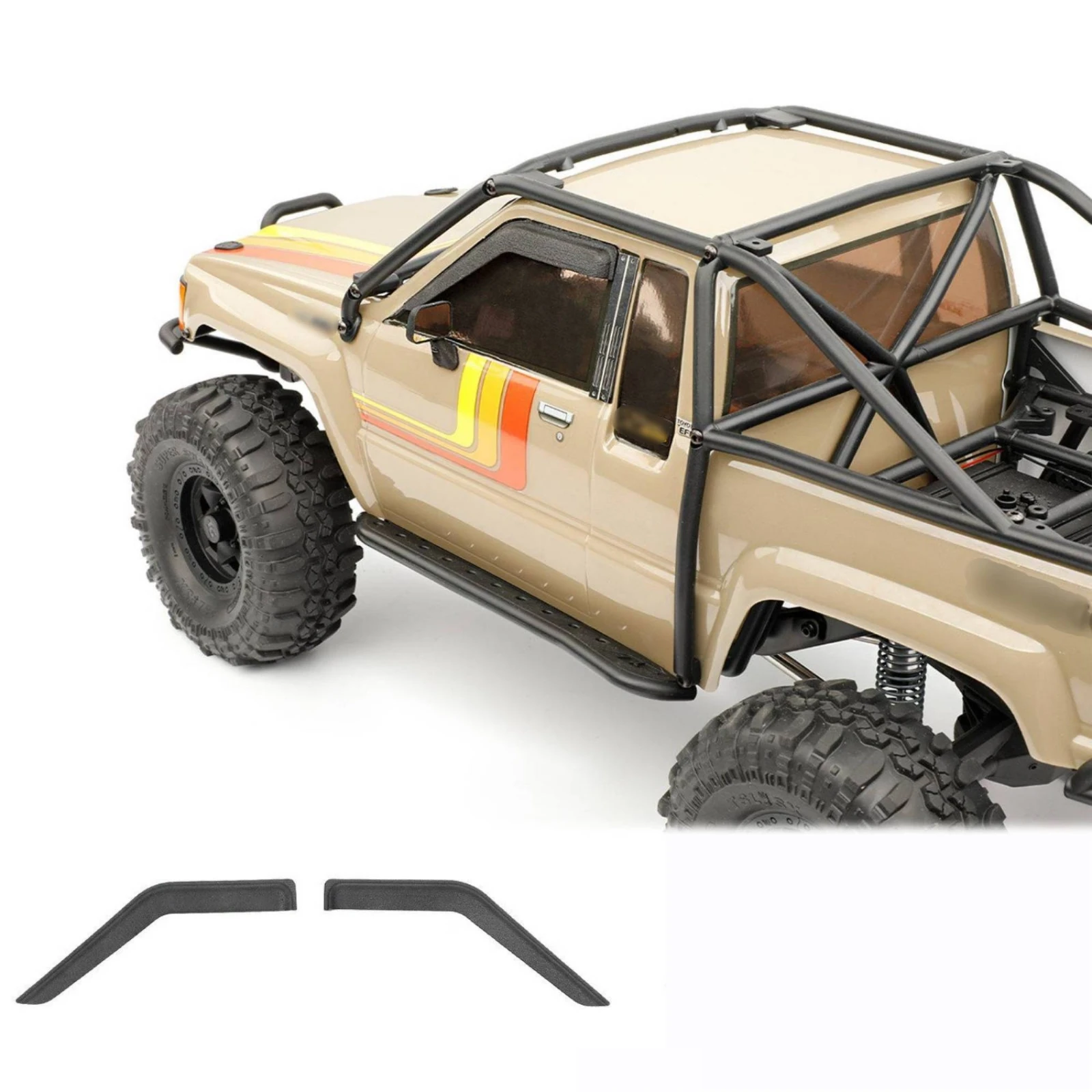 RC Window Visors with Tape Slimline Window Visor with Tape-on Fit Vent Visor No Drilling Wind Deflector Tool-Tool-Less