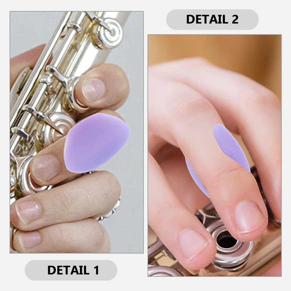 

8 pcs Thumb Rest Cushion Silicone Finger Rest Pads Comfortable Durable Replacement Parts Flute Accessories Flute Finger