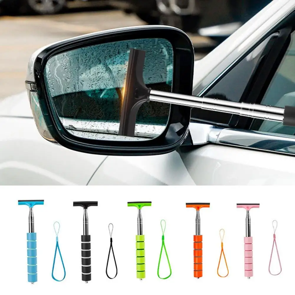 Parabrisas automático de goma Natural para ventanas de bebé G9F4, herramienta de limpieza de ventanas de vidrio lluvioso portátil, Mini escurridor de espejo para coches