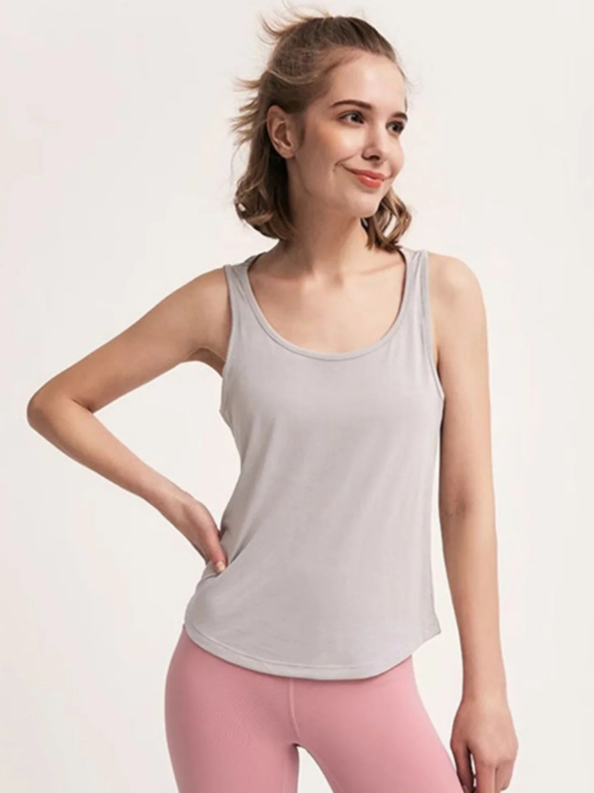 Bal haut court femmes été en plein air Sexy Ba Fitn sport ample couche de Base vêtements de travail XZKDFDD2323 trajet Sle couleur