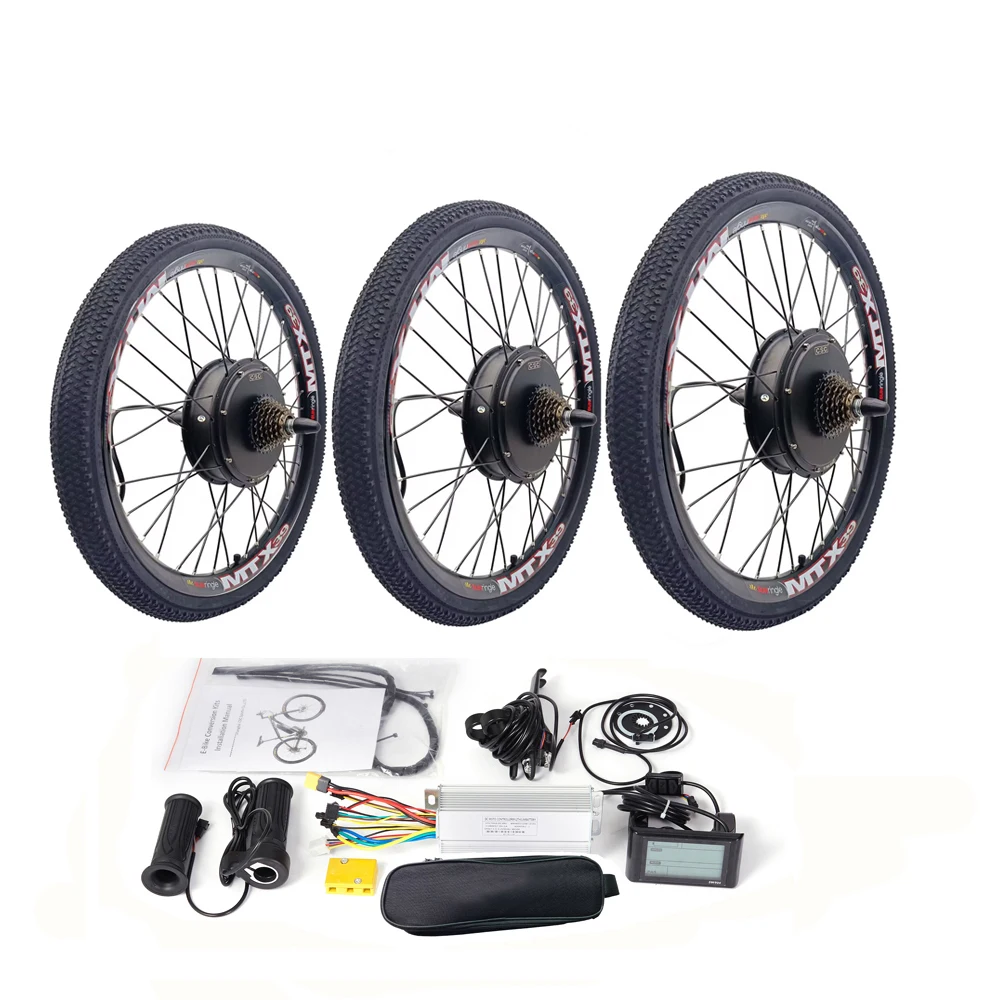 CSC 48V 1000W 1500W Electric Bike Kit Rear Wheel Conversion MTX33 MTX39 Sun Ringle Rim Disc BrakeElectric Disc Brake Ebike Kit