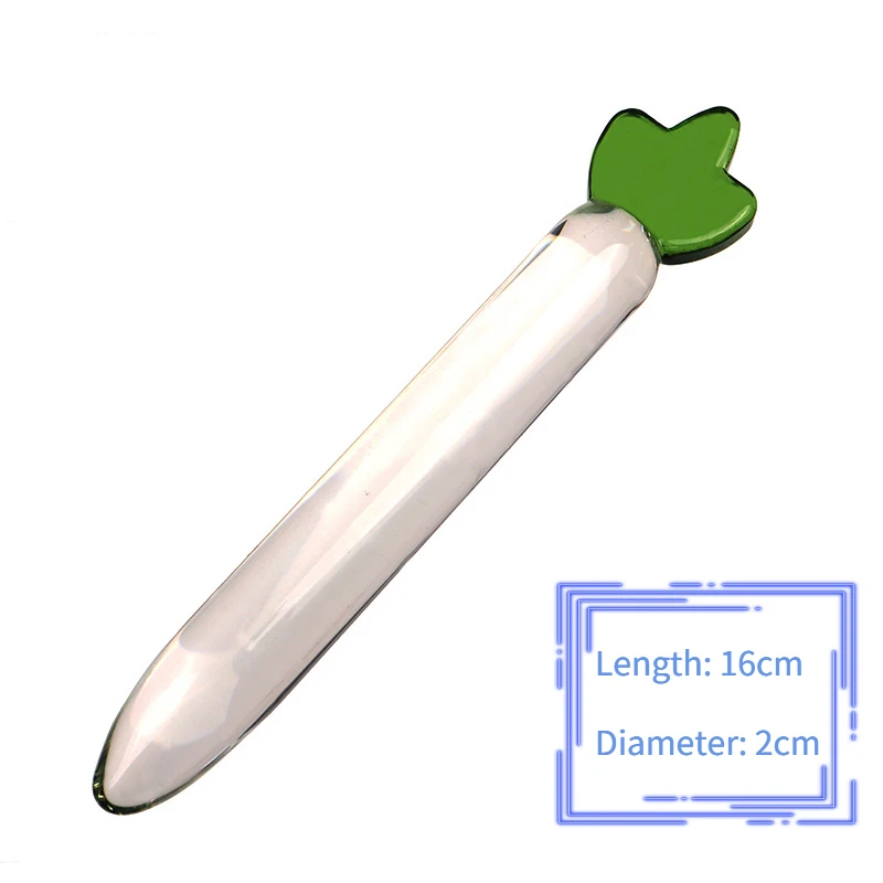 Artificial Fruit Transparent Penis Crystal Glass Dildo G-spot Massage Wand Vaginal Stimulation Anal Butt Plug Sex Toys for Women