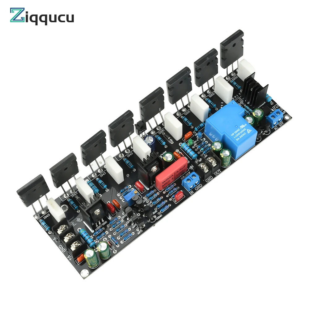 

Upgraded Version 400W Post Amplifier Board Tube 1943+5200 DC 20V-90V HIFI High Power Audio Amplifier Board With Speaker Protect