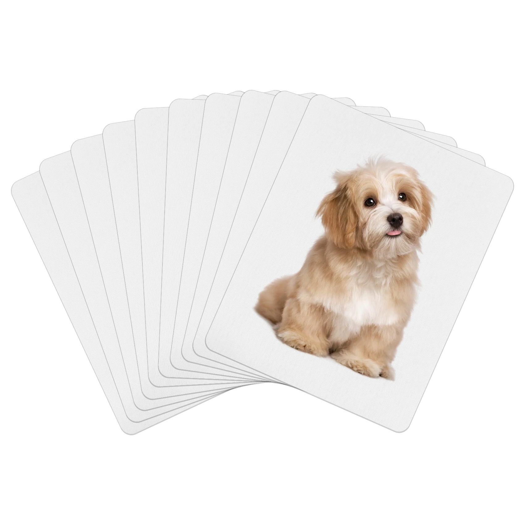 OUVU-10Pcs Mouse Pad em branco para transferência de sublimação, prensa térmica, artesanato de impressão