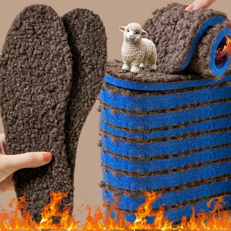 1/5 paia di solette per scarpe invernali ispessite isolate in pelliccia di agnello per bambini antigelo soffici e senza odori confortevoli con imbottitura in spugna