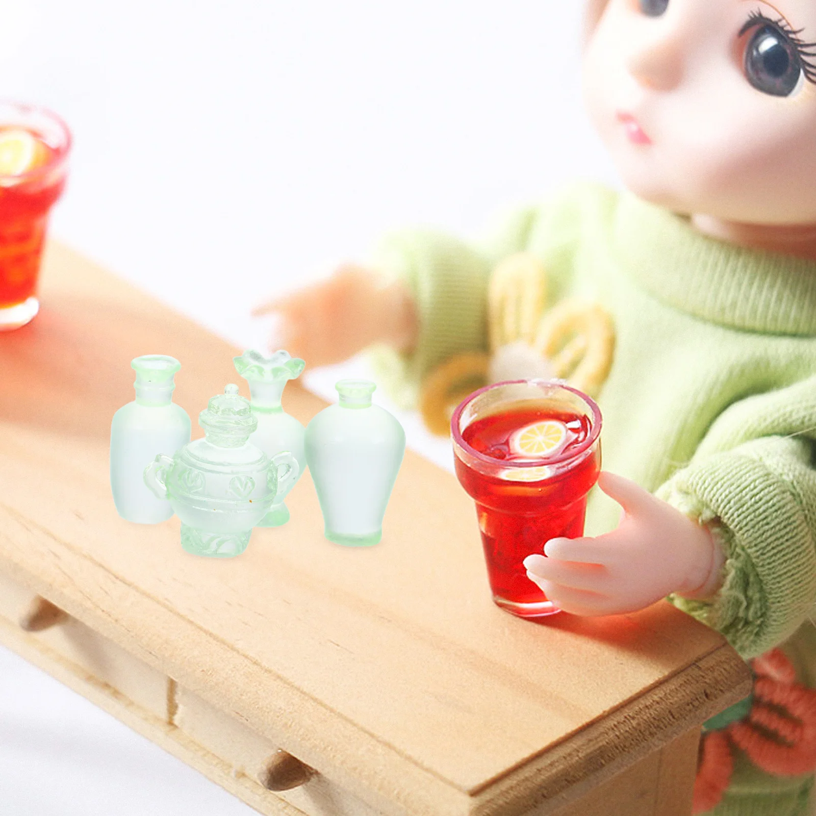 

20 Pcs Landscape Bottle Decoration Miniature Vase Mermaid Figurine Porcelain Resin naments Creative Dollhouse