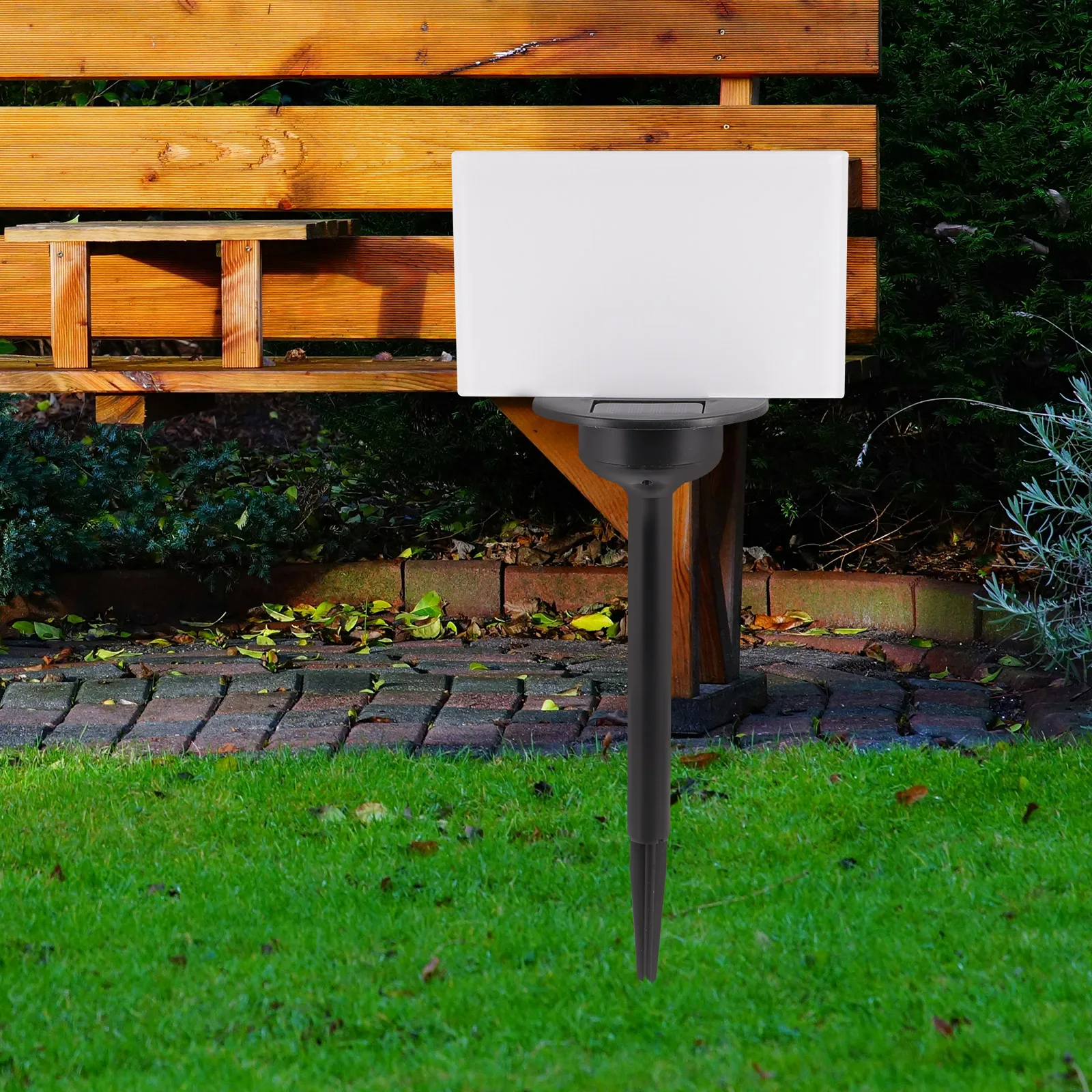 

1 set Solar Grass Lamp Acrylic Waterproof Hot Transfer Printing Garden Outdoor Yard LED Ground Plug Lights Solar Powered