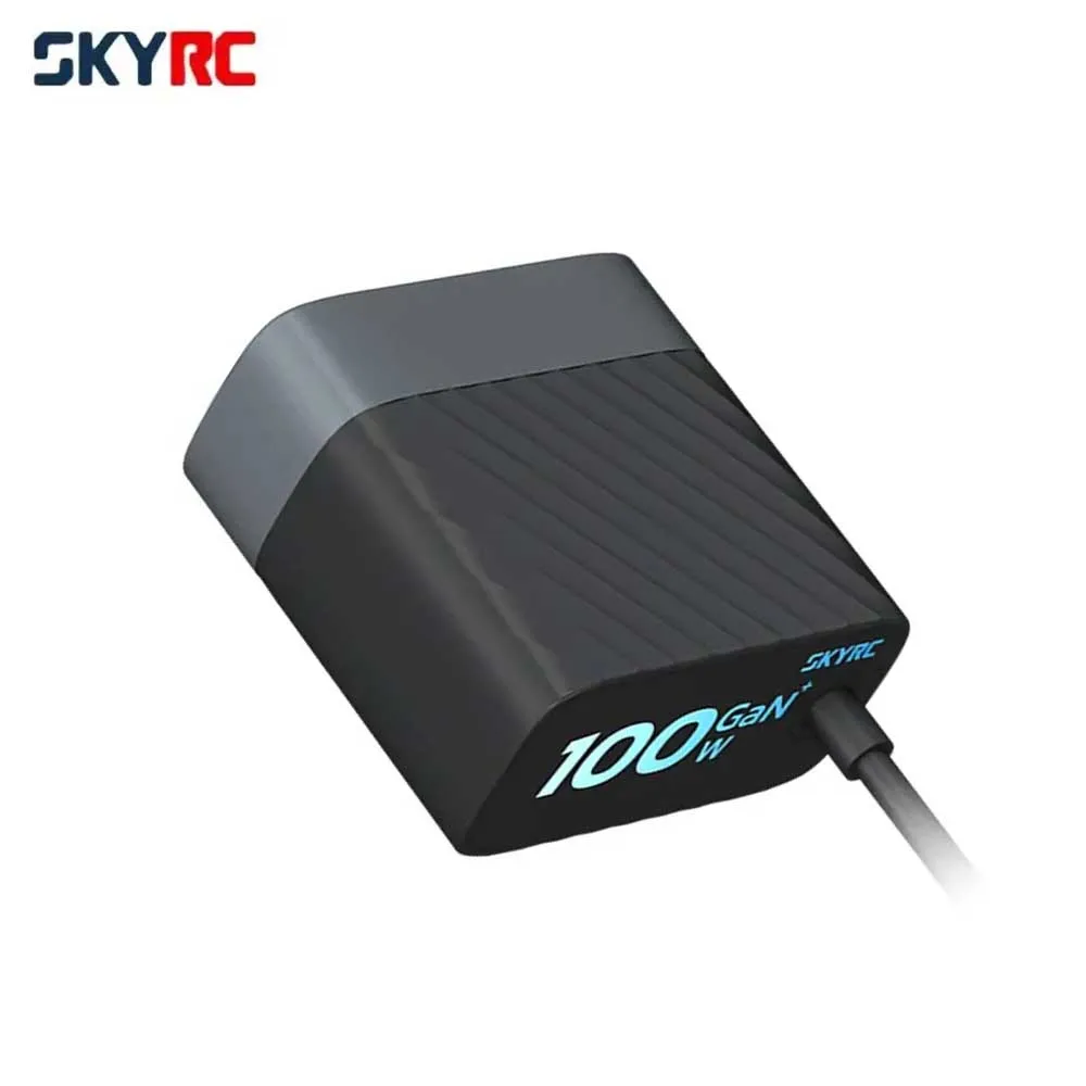 

SkyRC PDC100 100W GaN Charger with USB C Built in Cable Multi - Protocol Global Voltage Support for Devices Phones Laptops RC