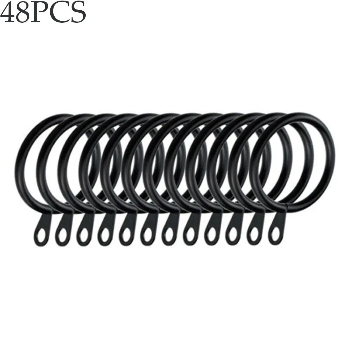 

5 Colors Low Noise Metal Heavy Duty Curtain Rings Hanging Hooks For Curtains Rods Roman circle