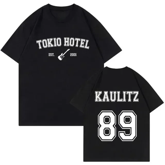 

Rock Band Tokyo Hotel Monogram Print T Shirt Summer Street Casual Short Sleeve All-purpose T-shirt Men Women Cool Fashion Tees
