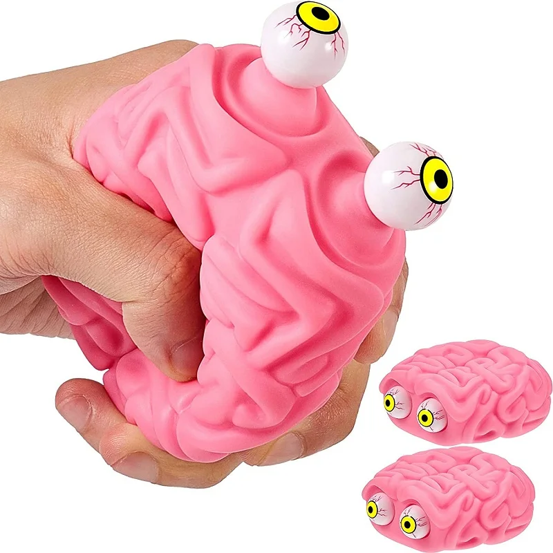 Anti stress Flippy Brain Eye Squeeze Fidget toys cool things for children with ADHD, autism, anxiety relief toys