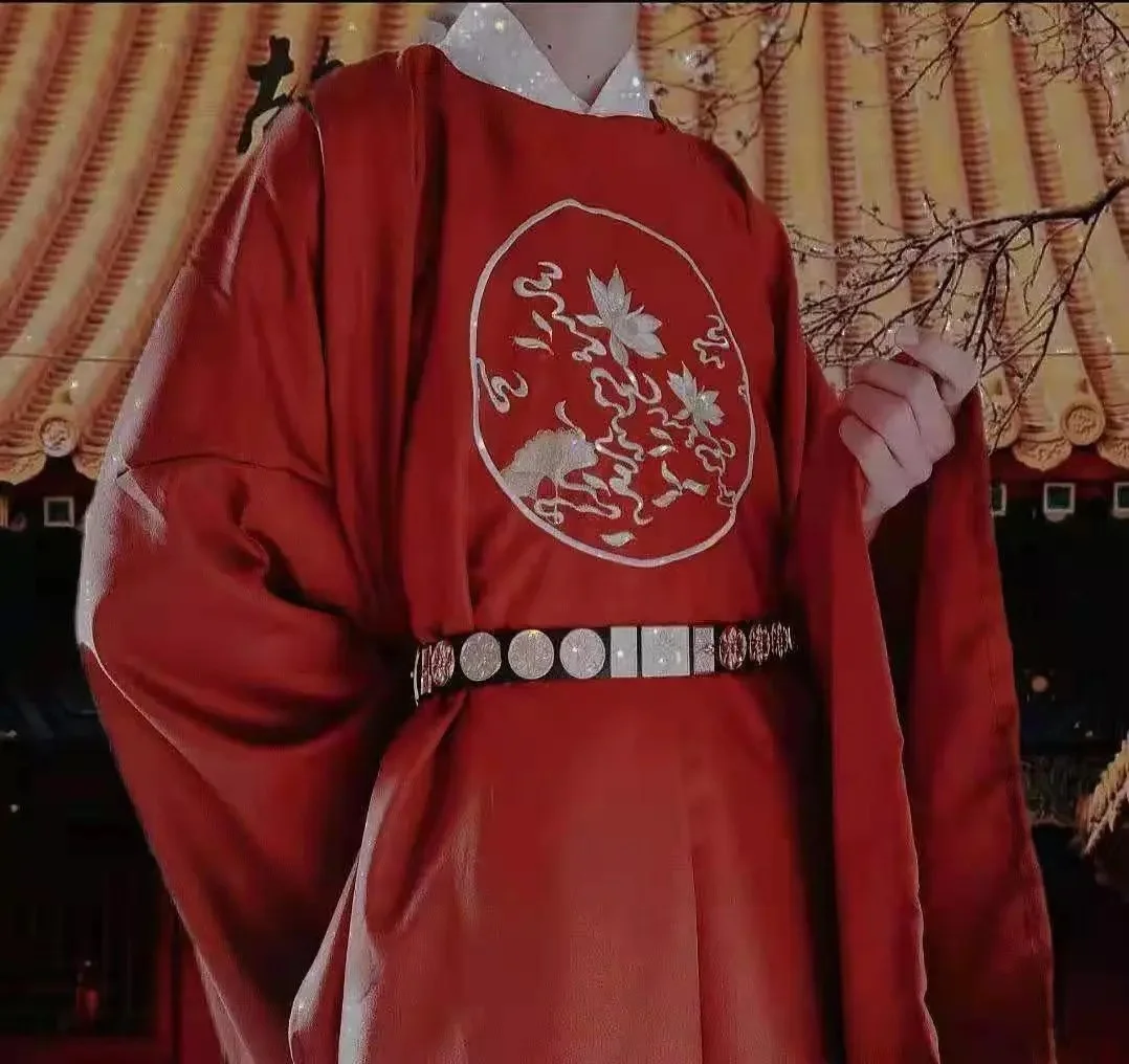 Hanfu lange Robe Ming Dynastie alten chinesischen Kostüm breit ärmel igen Rundhals kleid traditionellen chinesischen Stil Männer und Frauen täglich