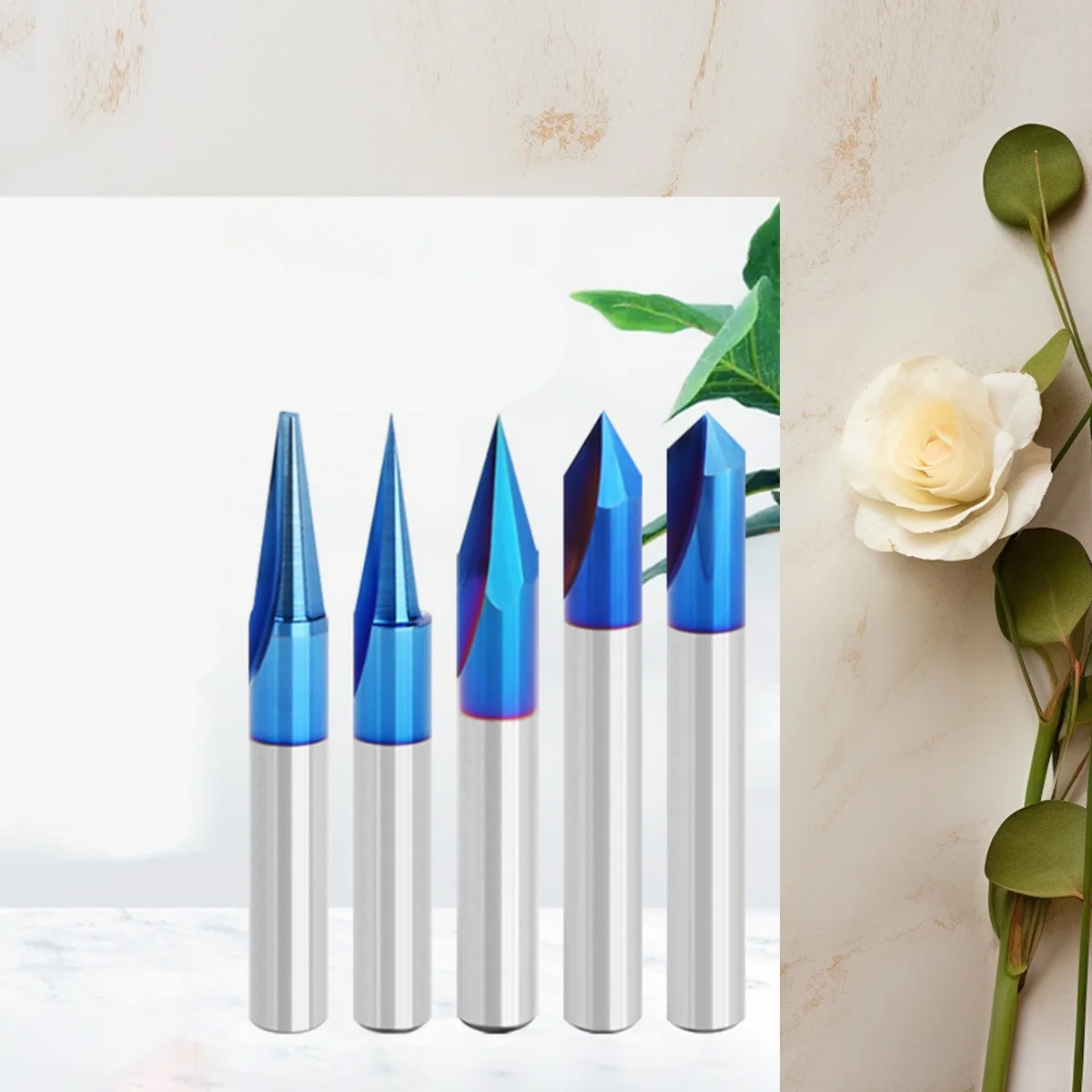 

5Pcs Milling Cutter Router Bit Carving Cutter 50.8*6.35mm Steel Bit For Nano Coating For Accuracy Cutting Woodworking Tool Parts