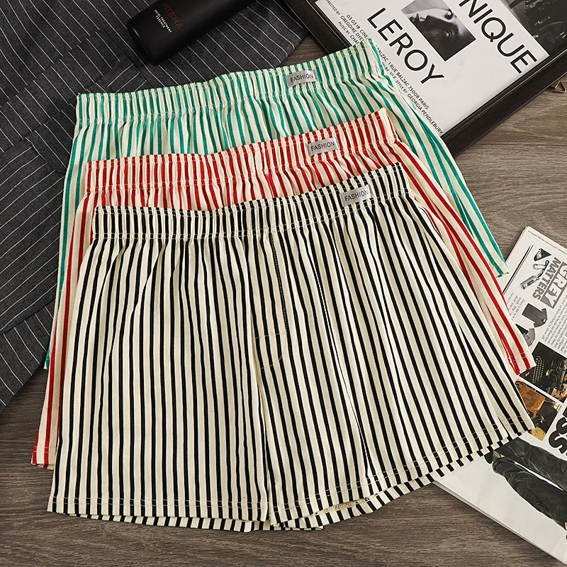 Men's Loose-Fitting Cotton Boxer Briefs, Men's Loungewear, Sleepwear, Sportswear, Comfortable, Plus Size, Teen Boxer Briefs