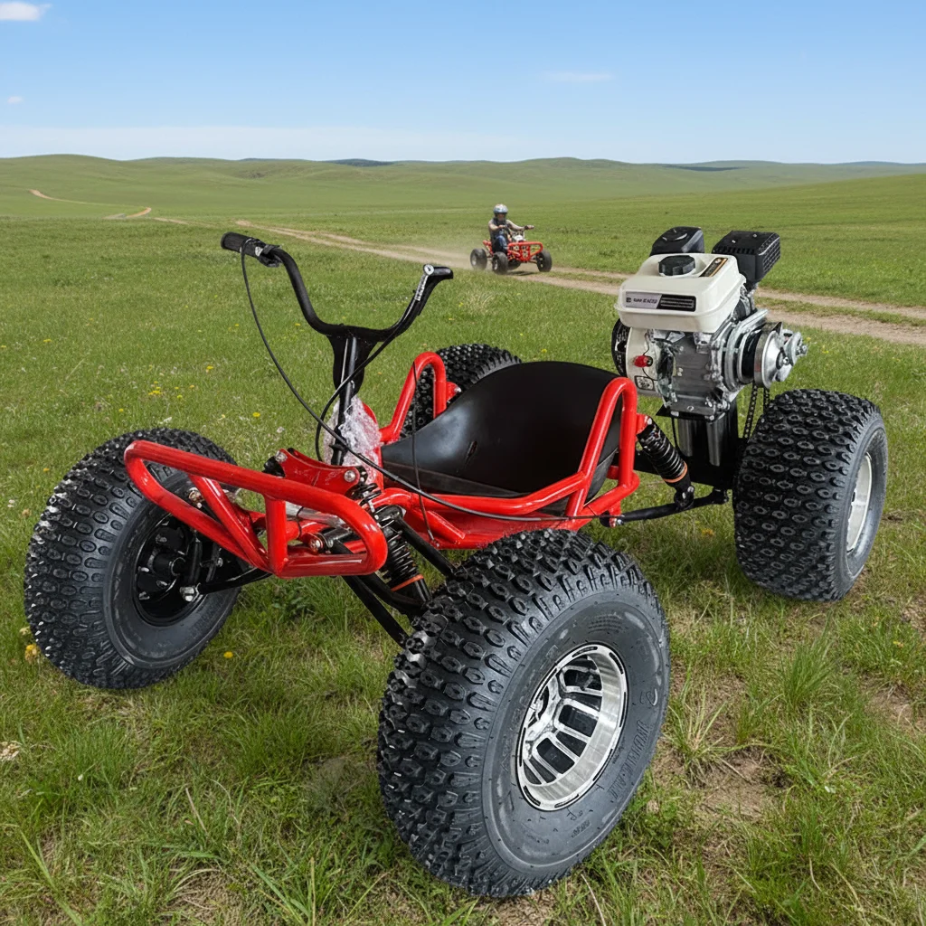212CC All-terrain Off-road Karting Car Adults Petrol Fuel Outdoor Drifting Vehicle Children Playground Racing Go-karts