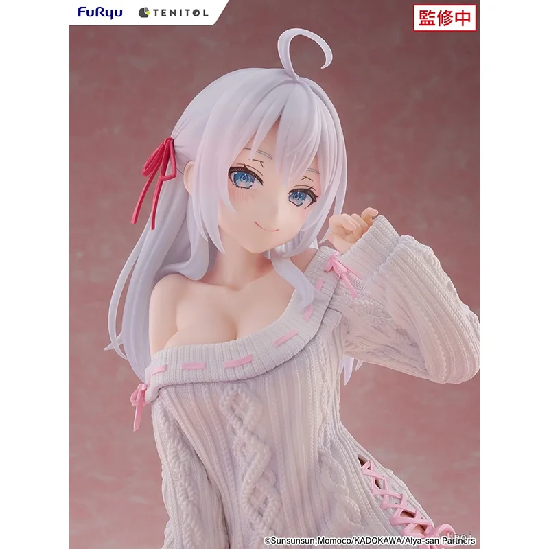 Genuine FuRyu TENITOL BIG Noodle Stopper Figure Alya Knit Ver. Alya Sometimes Hides Her Feelings in Russian Figure Toys Gift