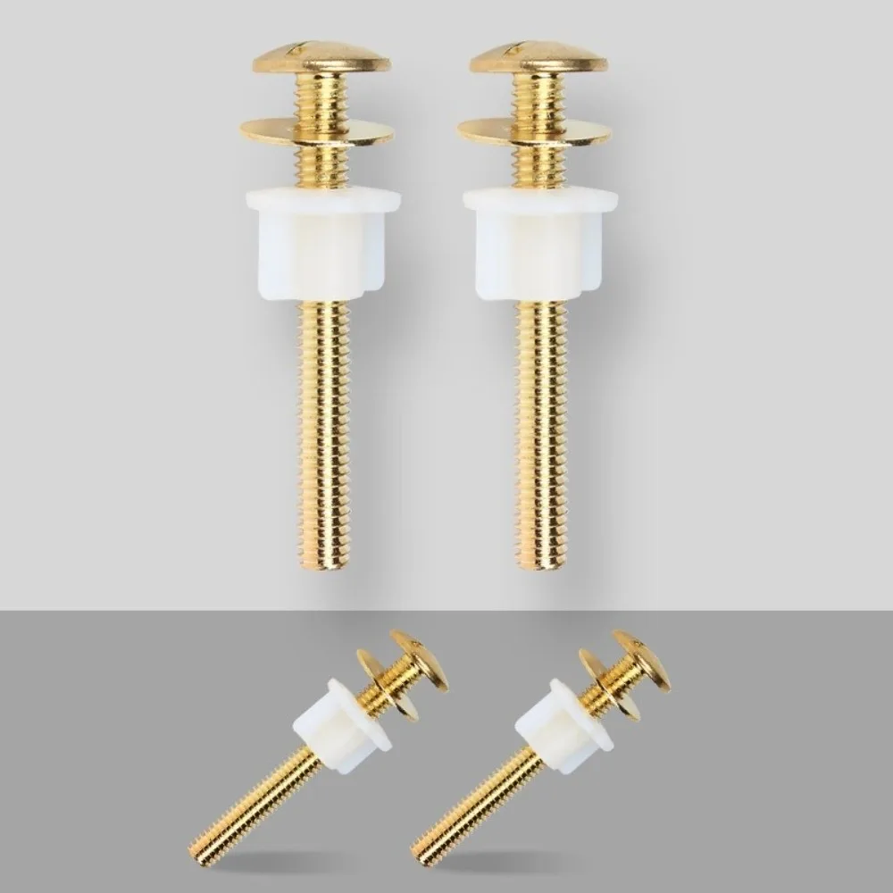 Heavy Duty Steel Toilet Seat Bolts Rubber Washers Plastic Nuts Toilet Seat Screws Metal Washers Top Mount Toilet Fixing Screws