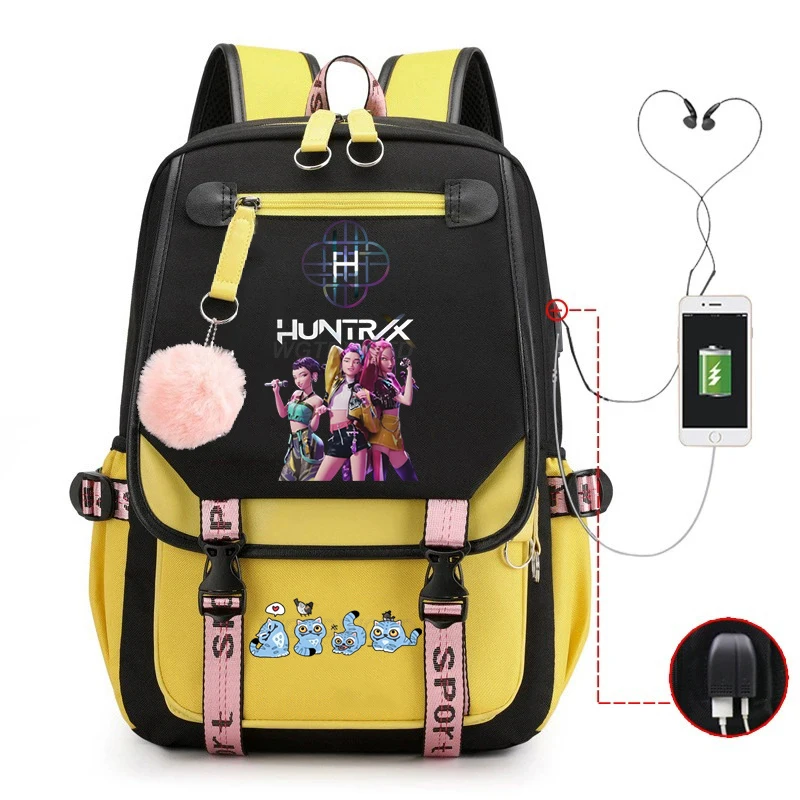

Kpop Demon Hunters Backpack for Girl Boy Students Schoolbag Teenager Rucksack Women Casual School Bags Travel Backpacks Mochila