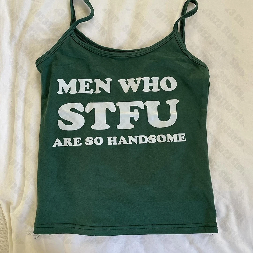 2000s Harajuku Y2k Stile Punk Gotico Stampa Carro Armato Del Bambino Estetico Emo ragazze Lettera Stampa Donne Gilet Estate Sottile Abbigliamento Donna