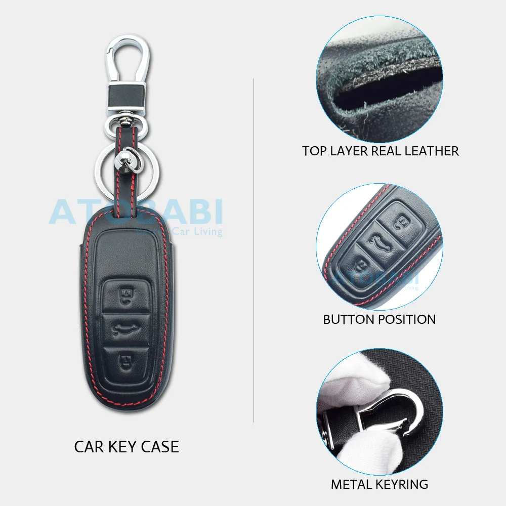 Leder Auto Schlüssel Abdeckung Tasche Für Audi A1 A2 A3 A4 A5 A6 A7 A8 Q2 Q3 Q5 Q6 Q7 Q8 S1 S3 S4 S5 S7 Fernbedienung Fobs Shell Fällen Zubehör – Detail 4