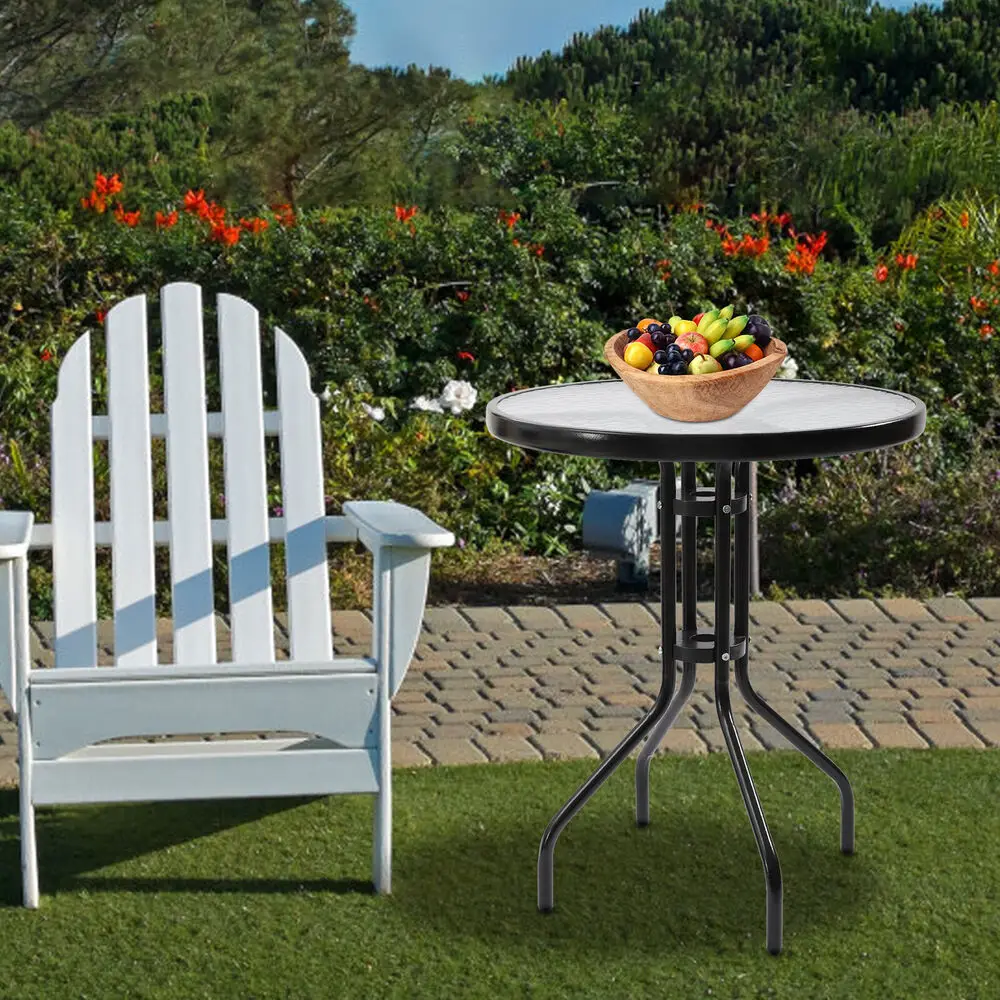 

Patio Round Side Table Outdoor & Indoor Small End Table Coffee Bistro Table USA
