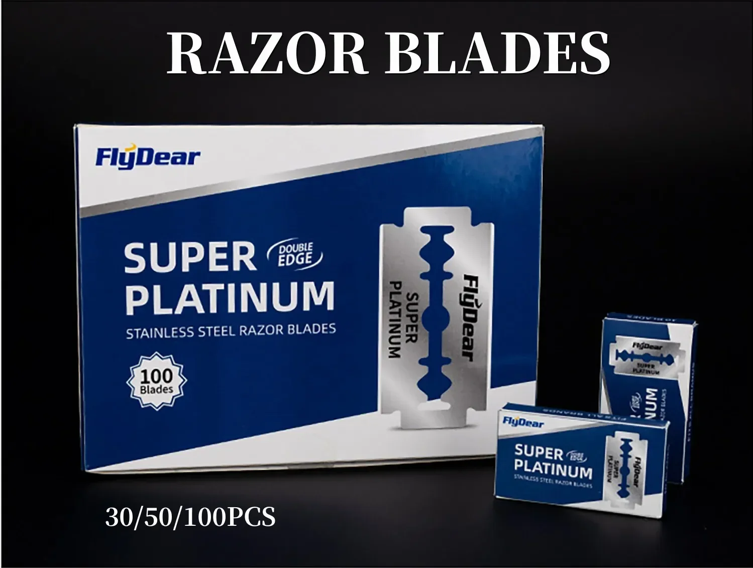 

30/50/100pcs Double Edge Razor Blades For Shaving Men Stainless Steel Shaving Blades Professional Barber Razor Blades