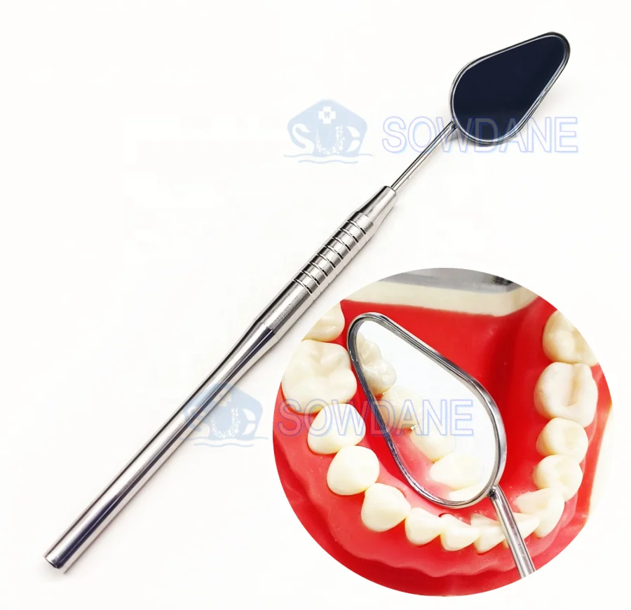 

T Odontoscopes Oral Care lab Mouth Mirror Teeth Clean Examination Hygiene Glass Mirror Front Surface Mouth Mirror With Handle