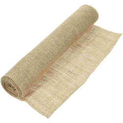 Durable Burlap Table Runner Hessian Rustic Fabric Wedding Farmhouse Coffee Table Arrangement Crafts Sewing Supplies